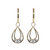 14kt Yellow Gold .26ctw Diamond Dangle Hoops