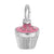 STERLING CUPCAKE PINK CHARM