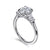 14K White Gold Miami 1.5CT Round Center Engagement Ring S1864572