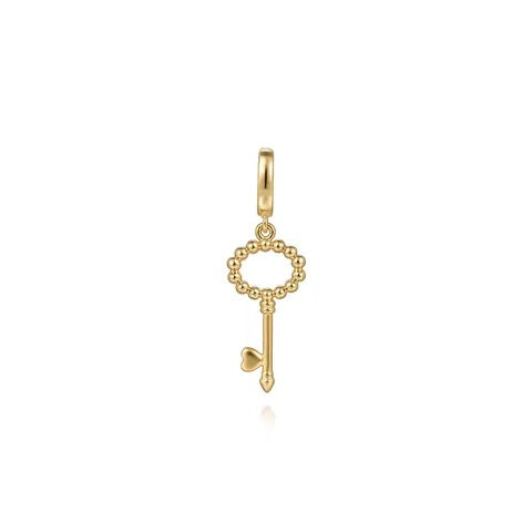 Bujukan 14K Yellow Gold Key Detachable Charm
