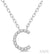10K Gold "B" Diamond Initial Necklace