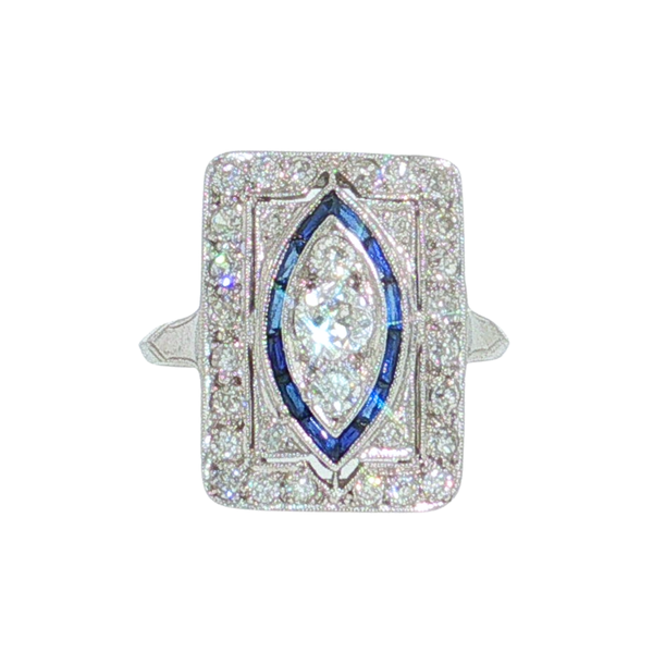 PLATINUM ART DECO .80CTW EURO