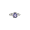 Estate 18kt White Gold 1.85ct Violet Sapphire .41ctw Diamond Ring
