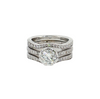 Estate 14kt White Gold Gabriel&Co Bridal Set .90ct RBC GIA 17568218 .78ctw Diamonds