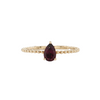 14kt Yellow Gold .55ctw Pear Rhodolite Garnet Ring