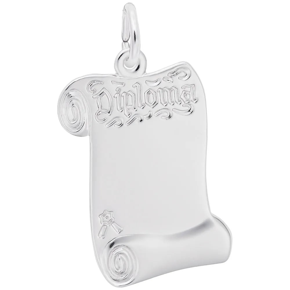 Sterling Silver Diploma Charm.