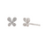 14K White Gold Butterfly Diamond Stud Earrings