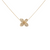 18kt Yellow Gold .62ctw Diamond Flower Necklace 16in
