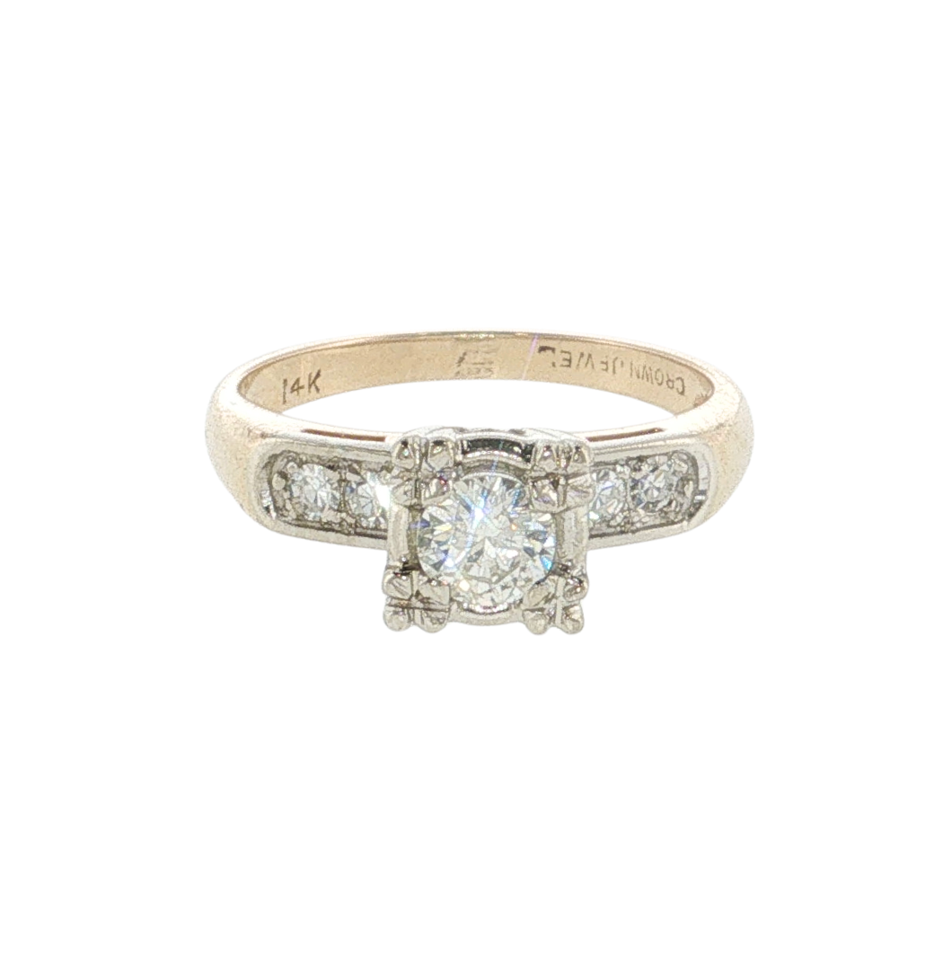 14K TT VINTAGE ILLUSION .50CTW ER