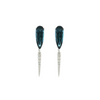 Estate 18kt White Gold Blue Topaz Diamond Earrings