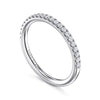 14K White Gold .21CTW Diamond Prong Set Band.