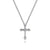 Bujukan Sterling Sliver .02ctw G-H SI+ Cross Necklace 16in S2299096