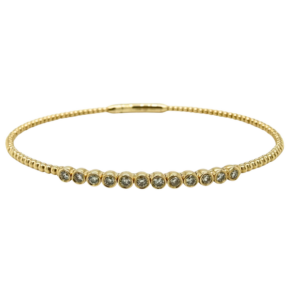 14kt Yellow Gold .36ctw Flexible Diamond Bangle