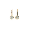 18kt Yellow Gold 1.01ctw Diamond Bezel Leverbacks