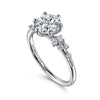 14K White Gold Reena Diamond Sprinkle .18CTW Engagement Semi-Mount.