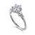 14K White Gold Reena Diamond Sprinkle .18CTW Engagement Semi-Mount.