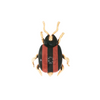 Estate 14kt Yellow Gold Beetle Brooch