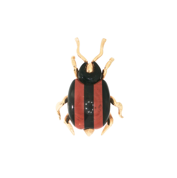 Estate 14kt Yellow Gold Beetle Brooch