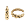 Yellow Gold Shrimp Style Hoops