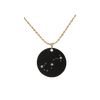 Zirconium Scorpio Zodiac Lab Grown Diamond Disc Necklace with Gold Filled Chain
