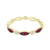 18K Yellow Gold Ruby & Diamond Band
