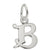 Sterling Silver Initial B Curly Charm