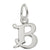 Sterling Silver Initial B Curly Charm