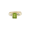 Estate 14kt Yellow Gold 2ct Peridot Diamond Ring
