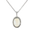 Estate Platinum 10.23ctw Rainbow Moonstone .59ctw Diamond Pendant 16in
