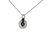 Estate Platinum Sapphire .60ctw Diamond .19ctw Necklace