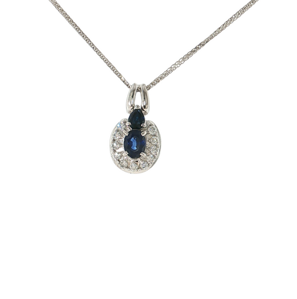 PLAT SAP .60CTW/DIA.19CTW NECKLACE