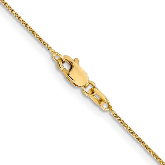 14K Yellow Gold .8MM Spiga Wheat 18"