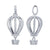 Sterling Silver Beaded Hot Air Balloon Necklace.
