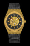STAINLESS BLACK MESH 45MM GOLD