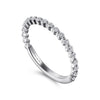 14K White Gold Single Shared Prong .36CTW Diamond Band S2086910