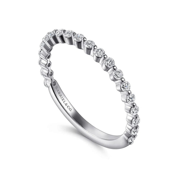 14K White Gold Single Shared Prong .36CTW Diamond Band S2086910