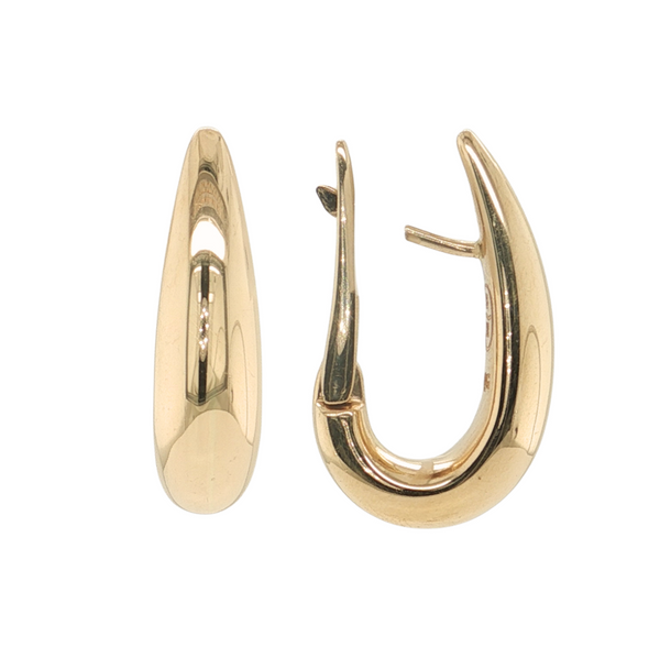 14kt Yellow Gold Tapered Hoops