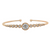 Estate: 14K Yellow Gold Cuff Bracelet 1.10CT Diamond Center