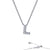 Sterling Silver Initial "L" Block Letter Initial Necklace