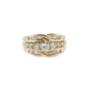 Estate 14kt Yellow Gold 1ctw Diamond Crossover Ring