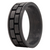 Men's Carbon Fiber Ring 8MM Flat with Brick Pattern Size 10