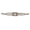 Estate 18kt White Gold Filigree Pin