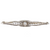 Estate 18kt White Gold Filigree Pin