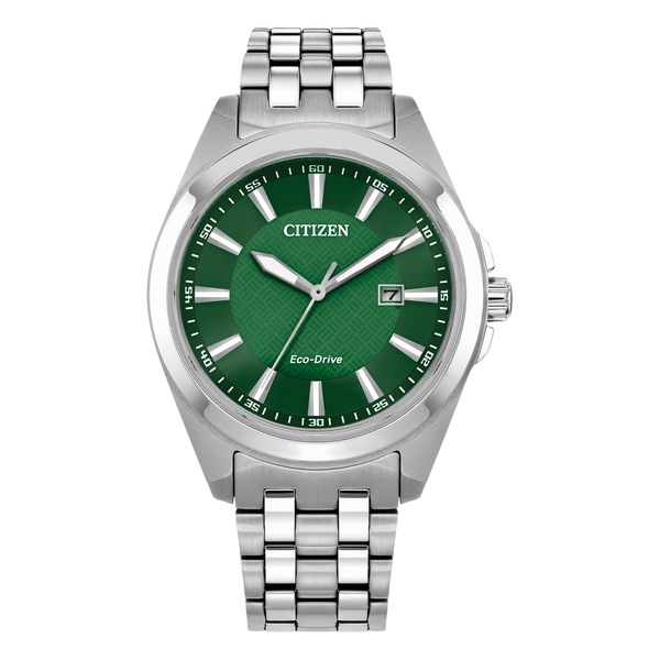 Citizen Eco Drive Stainless Peyton Watch Green Dial BM7530-50X