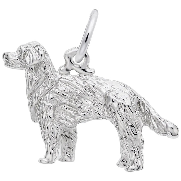 Sterling Silver Golden Retriever Charm