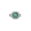 18kt White Gold 4.95ct Copper Tourmaline 1.47ct Diamond Ring