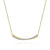 14K Gold Bujukan Two Tone Diamond Curved Bar Necklace