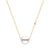 14K yellow Gold Akoya Pearl Necklace with Diamond Accent