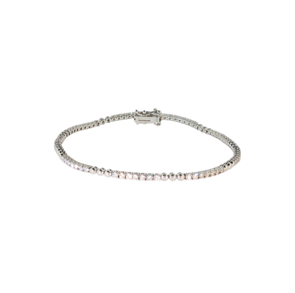 14kt White Gold 1.50ctw Diamond Beaded Bracelet 7in