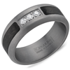 Men's Tantalum Forged Carbon FIber 8MM Ring with Diamonds Size 10
